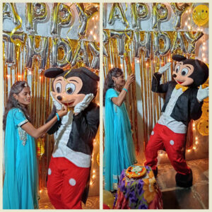 Surprise with mickey mouse in vijayawada