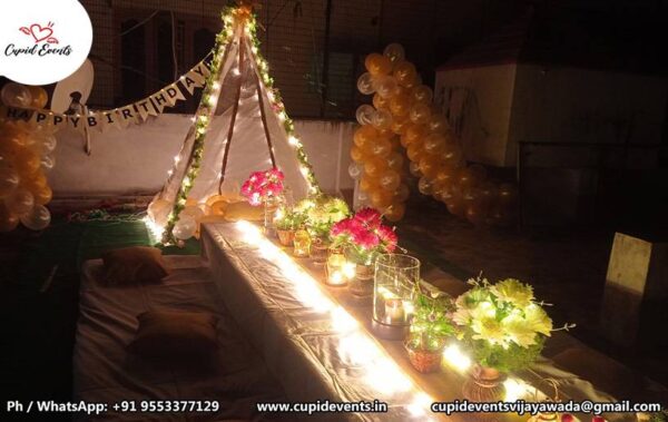 Rooftop Birthday Decoration in Vijayawada