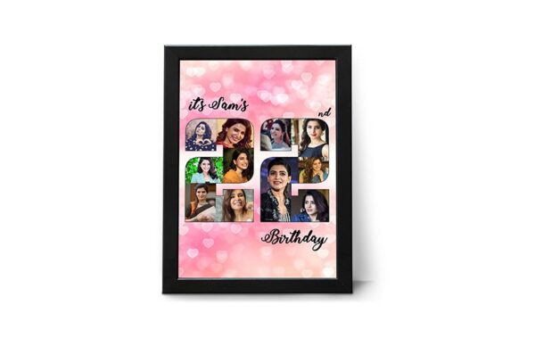 Birthday Photo Frame With Number or Age - Customized photoframes in vijayawada